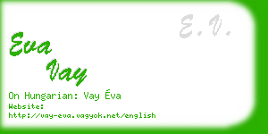 eva vay business card
